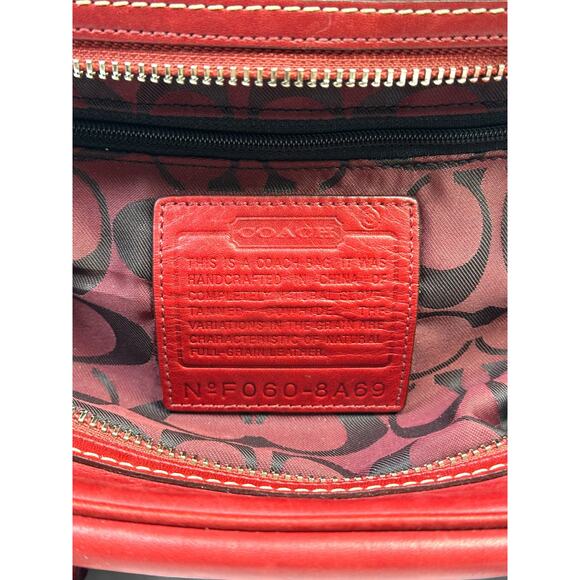 Coach Hamptons Vintage Y2K Red Leather Satchel - Picture 15 of 15